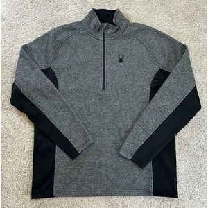 SPYDER Men's Outbound 1/2 Zip Midweight Core Pullover Sweater Men’s XL Gray